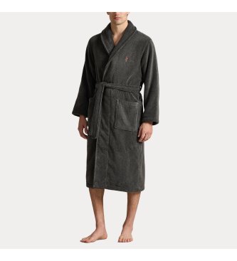 Polo Ralph Lauren Peignoir gris en �ponge � col ch�le