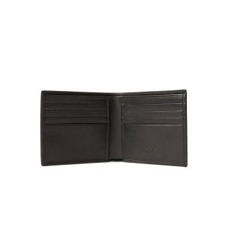 Polo Ralph Lauren Leren portemonnee met metalen logo zwart