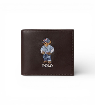 Polo Ralph Lauren Leather wallet with brown Polo Bear