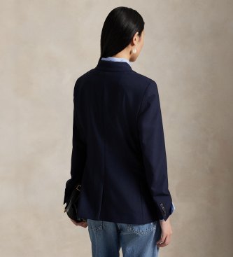 Polo Ralph Lauren Marineblauwe blazer van wol met elastaan