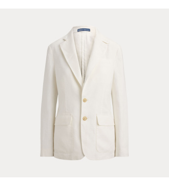 Polo Ralph Lauren Blazer de lino con botonadura sencilla blanco