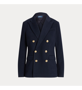 Polo Ralph Lauren Blazer doppiopetto in maglia blu navy