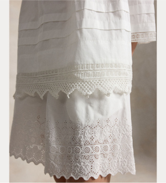 Polo Ralph Lauren Bomuldsbluse med hvid broderi
