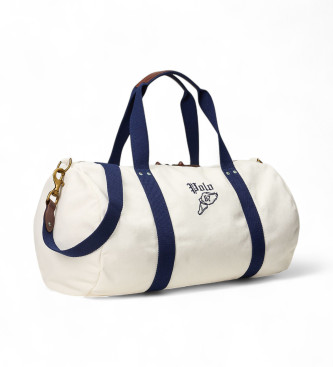Polo Ralph Lauren Canvas travel bag with off-white embroidery