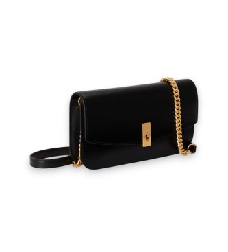 Polo Ralph Lauren Polo ID leather wallet bag with chain black