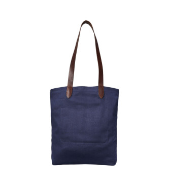 Polo Ralph Lauren Borsa shopping con patch blu navy