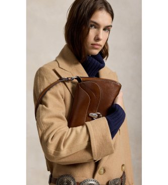 Polo Ralph Lauren Polo Blaze kleine bruine schoudertas