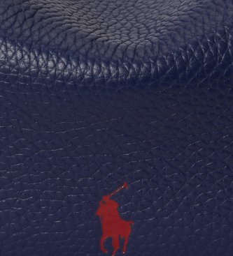 Polo Ralph Lauren Usnjena mornarsko modra torbica za čez ramo Polo Play