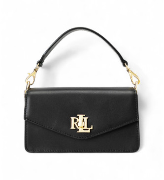 Polo Ralph Lauren Petit sac en cuir Tayler en cuir noir -10.8x18.4x7cm