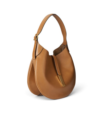 Polo Ralph Lauren Braune Polo Id Medium Ledertasche