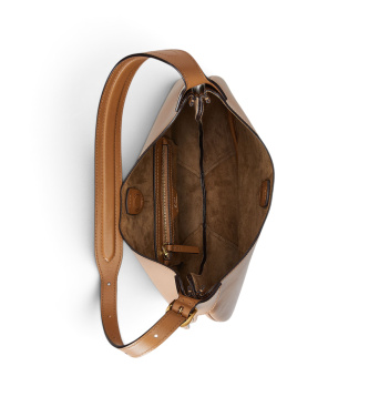 Polo Ralph Lauren Braune Polo Id Medium Ledertasche