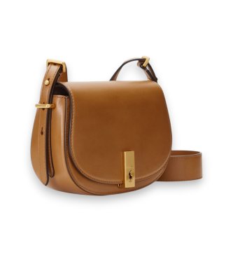 Polo Ralph Lauren Bolsa de couro Saddle marrom