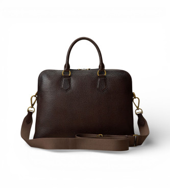 Polo Ralph Lauren Sac de voyage en cuir grainé marron