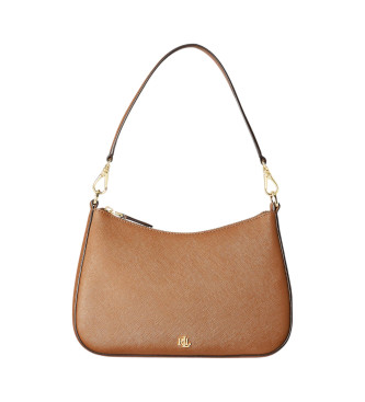 Lauren Ralph Lauren Danni medium ldervska med brun cross-body-dragning