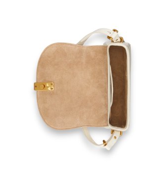 Polo Ralph Lauren Sac saddle Polo ID en cuir blanc cassé