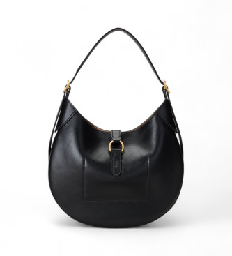 Polo Ralph Lauren Polo ID Schultertasche aus Leder klein schwarz