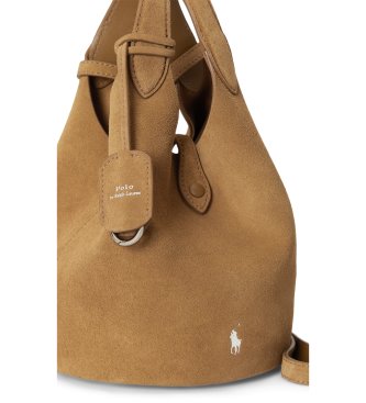 Polo Ralph Lauren Sac tote croisé Polo Play en daim beige