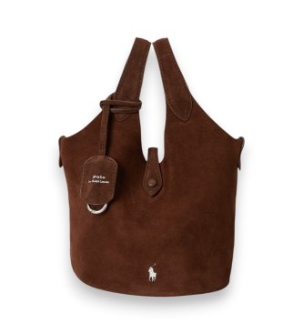 Polo Ralph Lauren Polo Play bruine suède crossbody tote tas