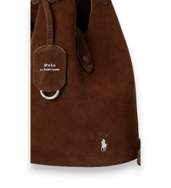 Polo Ralph Lauren Polo Play bruine suède crossbody tote tas