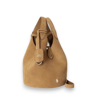Polo Ralph Lauren Sac tote croisé Polo Play en daim beige