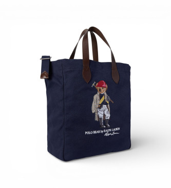 Polo Ralph Lauren Totebag i canvas med polotr�ja med bj�rn i marinbl� f�rg