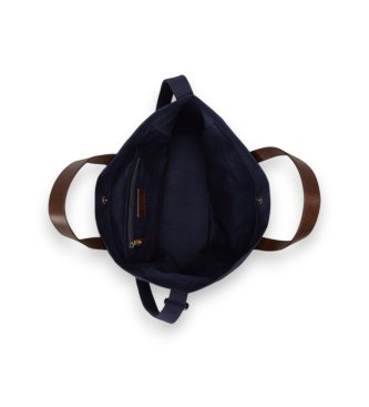Polo Ralph Lauren Torba tote z bawełny z Polo Bear w kolorze granatowym