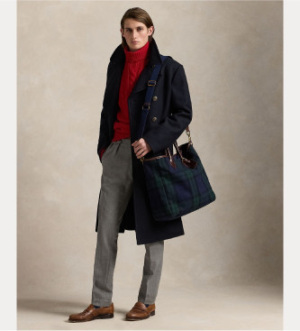Polo Ralph Lauren Traditionel tweed-taske, marinegr�n