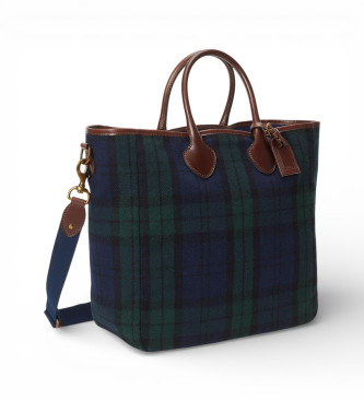 Polo Ralph Lauren Traditionel tweed-taske, marinegr�n