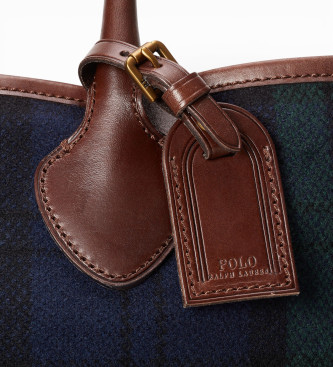 Polo Ralph Lauren Traditionel tweed-taske, marinegr�n
