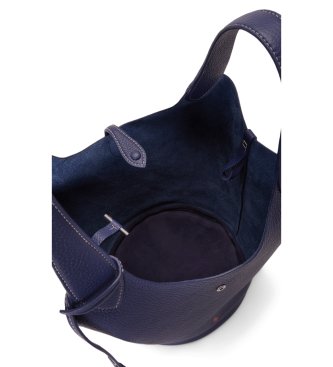 Polo Ralph Lauren Polo Play tote bag van leer, marineblauw