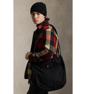 Polo Ralph Lauren Shopper-taske i l�rred i sort l�rred
