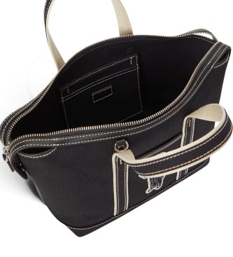 Polo Ralph Lauren Bolsa tote shopper pequena com Polo Bear preta