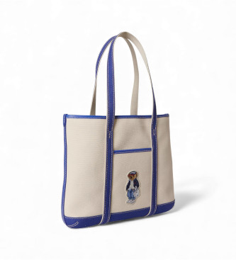 Polo Ralph Lauren Bolso tote shopper pequeo con Polo Bear beige