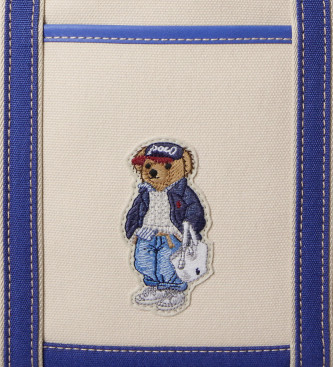 Polo Ralph Lauren Bolso tote shopper pequeo con Polo Bear beige