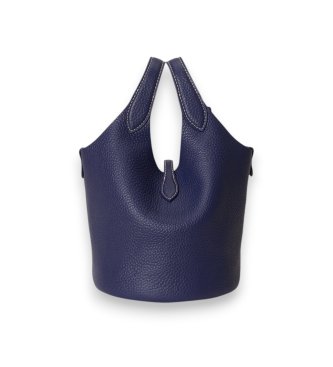 Polo Ralph Lauren Bolsa tote e transversal Polo Play de couro marinho