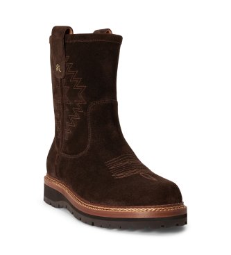 Polo Ralph Lauren Botines de piel Alpine Pull marrón