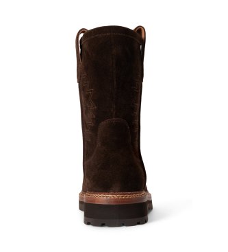 Polo Ralph Lauren Botines de piel Alpine Pull marrón