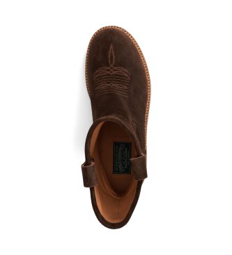 Polo Ralph Lauren Botines de piel Alpine Pull marrón