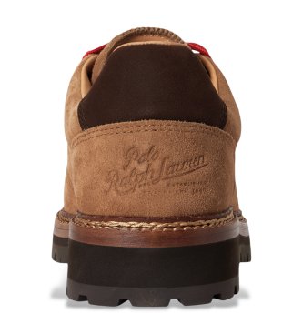 Polo Ralph Lauren Brun Alpine-sneaker i skinn
