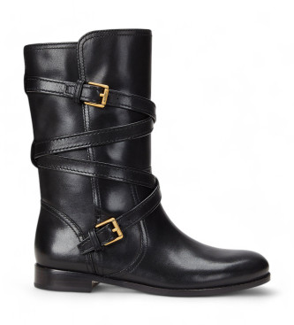 Polo Ralph Lauren Briannah Lederstiefel schwarz