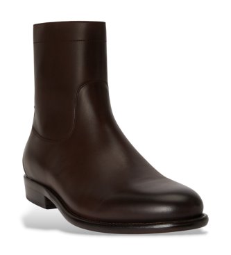 Polo Ralph Lauren Läderboots Owen Zip Boot mörkbrun