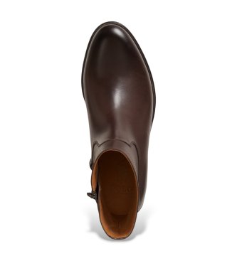 Polo Ralph Lauren Läderboots Owen Zip Boot mörkbrun