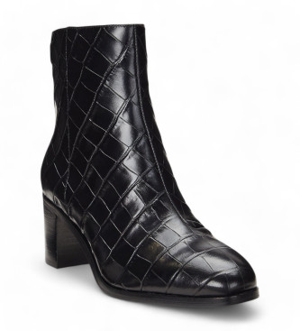 Lauren Ralph Lauren Cassie Leather Ankle Boots noir