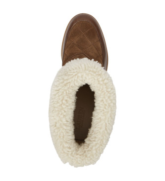 Lauren Ralph Lauren Stivaletti in pelle Coraline con shearling marrone