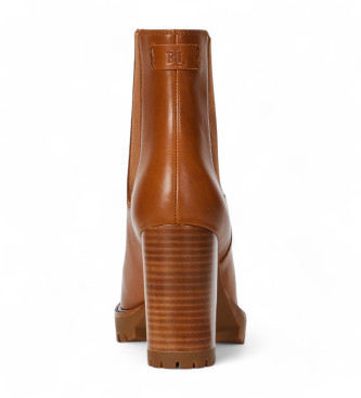 Polo Ralph Lauren Bottines en cuir Layne marron