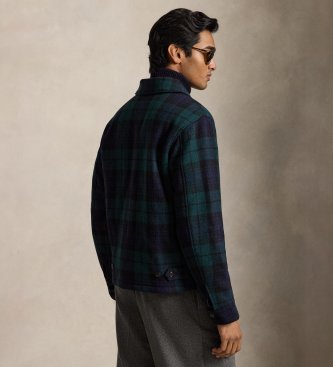 Polo Ralph Lauren Langdon-Jacke aus Tweed mit grünem Karomuster
