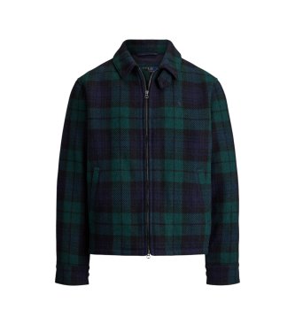 Polo Ralph Lauren Langdon-Jacke aus Tweed mit grünem Karomuster