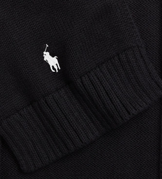 Polo Ralph Lauren Čopasti šal črne barve