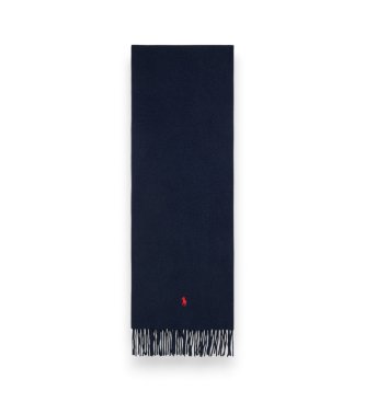 Polo Ralph Lauren Écharpe en laine à franges marine