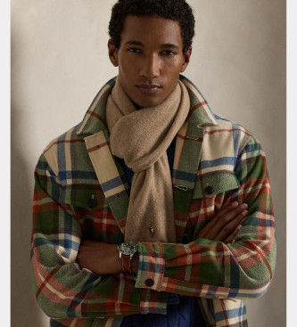 Polo Ralph Lauren Bufanda Fringe de lana marrn